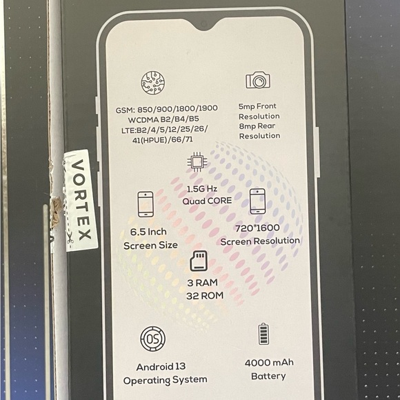 Two (2)Vortex Cellular HD65 Select - 32GB - Black Smartphone - Picture 5 of 6